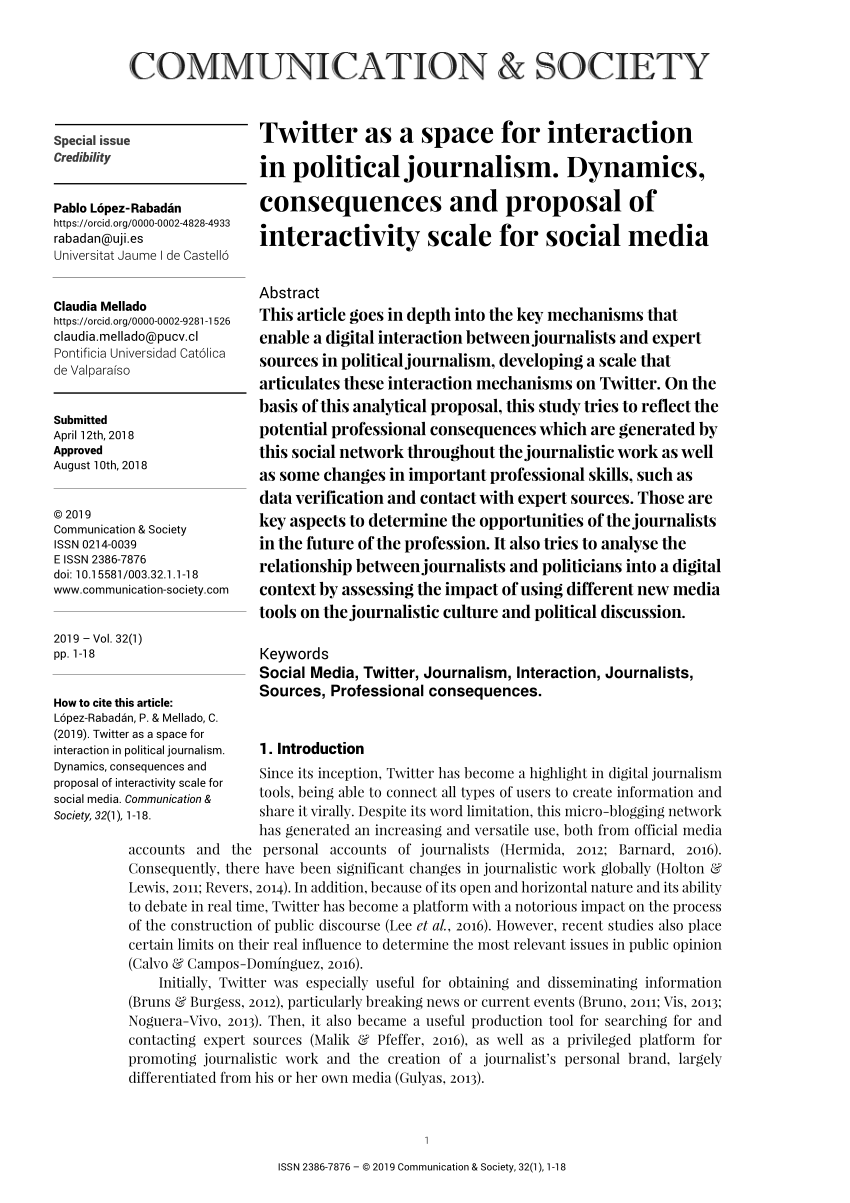 Pdf Social Media References In Newspapers Facebook Twitter And - facebook twitter and youtube as sources in newspaper journalism